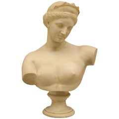 Busto neoclásico de medio cuerpo de fin de siglo