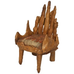 Vintage Rustic Cypress Root Child Chair