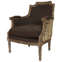 20th c. French Louis XVI Upholstered Bergere