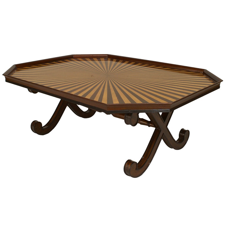 Vintage Hermes Painted Tray Top Cocktail Table at 1stDibs