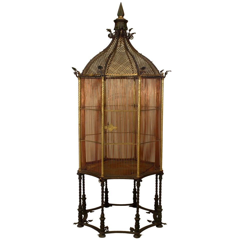 19th c. English Monumental Birdcage Patented by Henry Jones For Sale