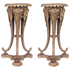 Antique Pair of English Regency Bronze Elephant Pedestals