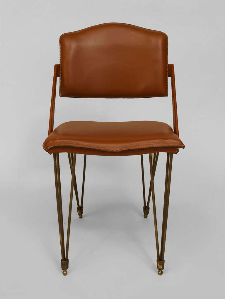 Mid-20th Century Pair of 1940s French Armchairs by Jacques Adnet
