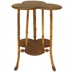 Antique Late 19th c. Bamboo End Table
