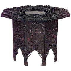 Late 19th c. Asian Octagonal Rosewood Table 6