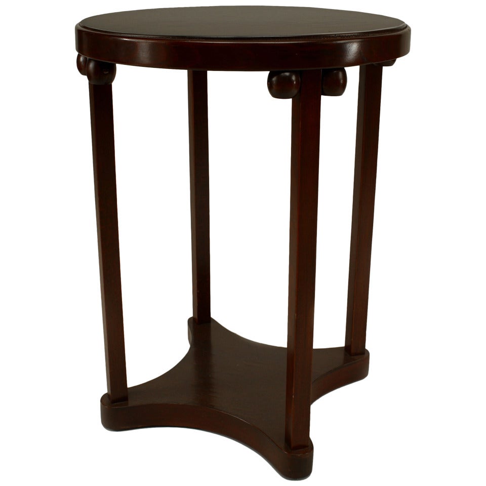 Austrian Bentwood Secessionist Beechwood End Table For Sale