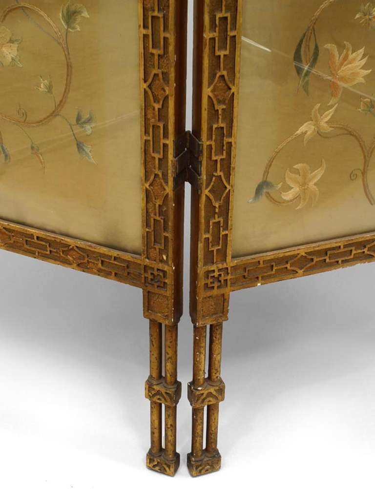 19th c. Chinese Chippendale Folding Screen In Good Condition For Sale In New York, NY