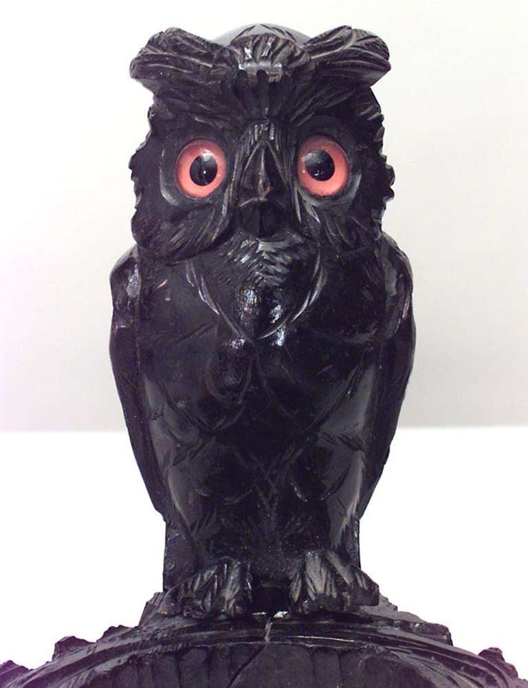 brass owl ashtray