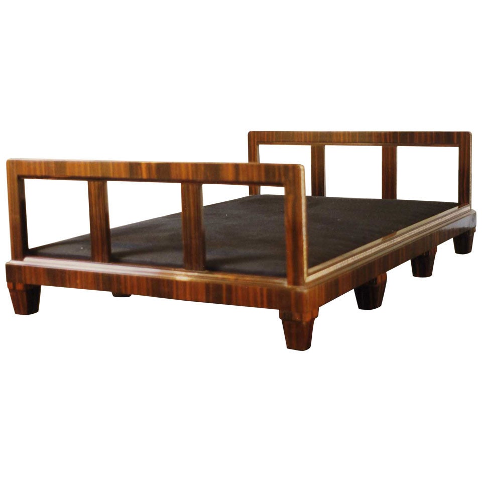 French Art Deco Macassar Ebony Daybed For Sale