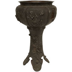 19th c. Japanese Bronze Jardiniere 5