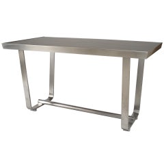 Table centrale américaine en aluminium du milieu du siècle dernier