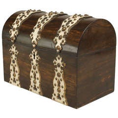 19th c. English Trimmed Rosewood Letter Box 11