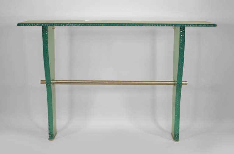 Mid-Century Modern 1940s Glass Console by Max Ingrand for Fontana Arte