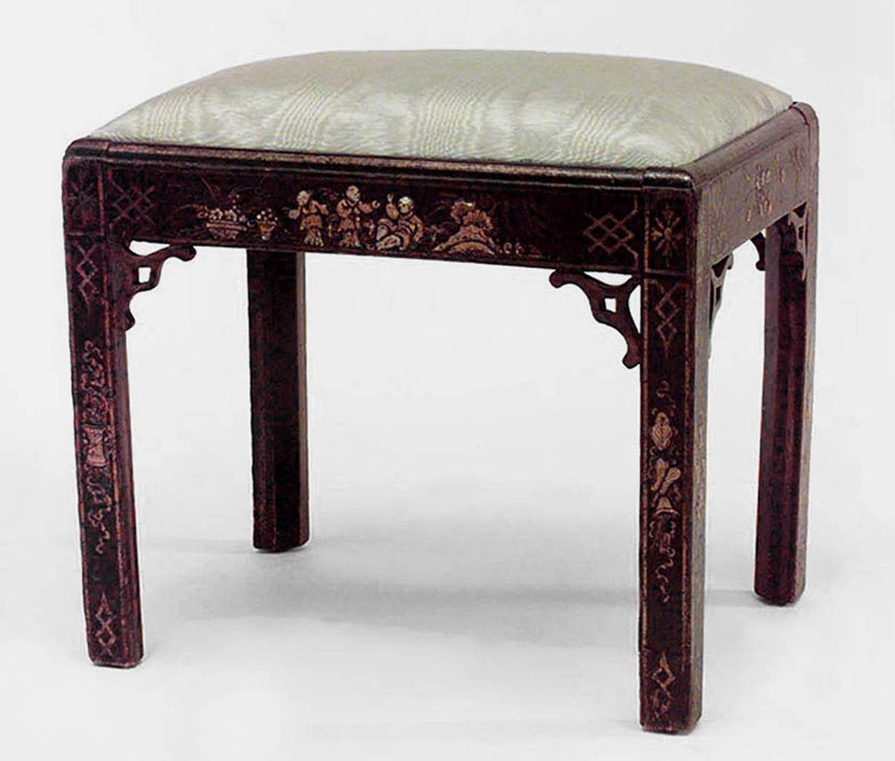 19th c. English Regency Style Chinoiserie Bench