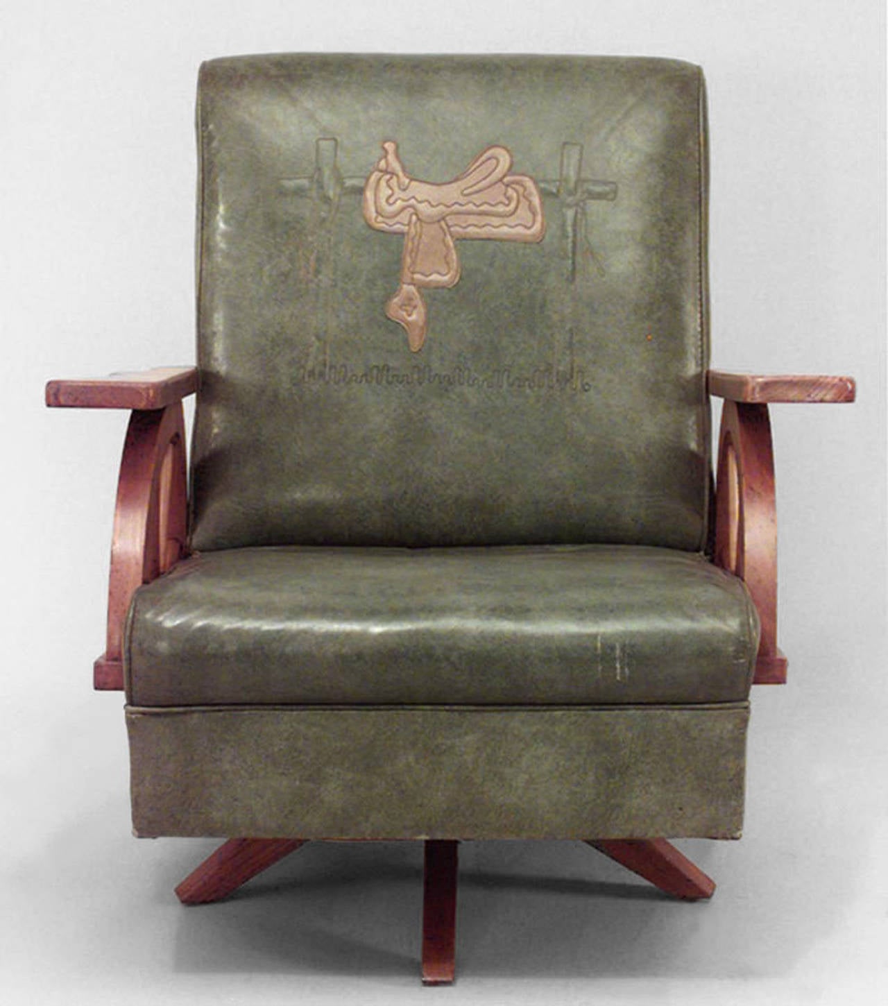 wagon wheel rocker chair