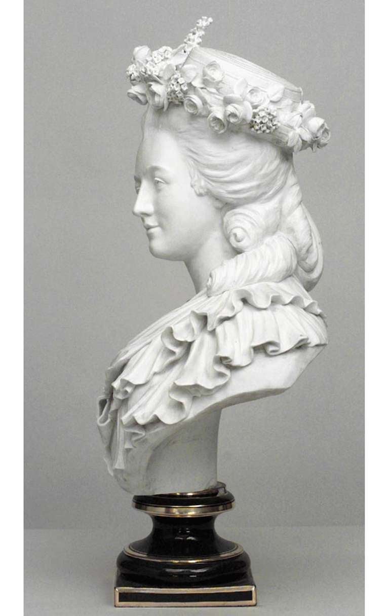 French Louis XVI Porcelain Bust For Sale 1