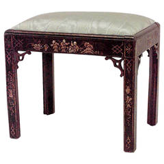 19th c. English Regency Style Chinoiserie Bench