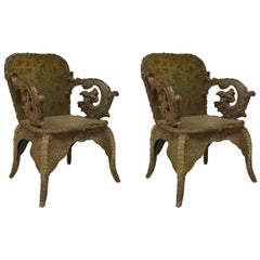 2 Ähnliche Continental Austrian Floral Arm Chairs