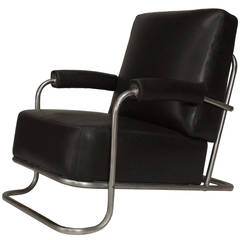 1926 French Art Deco Low Armchair by R.C. Coquery for Thonet 7