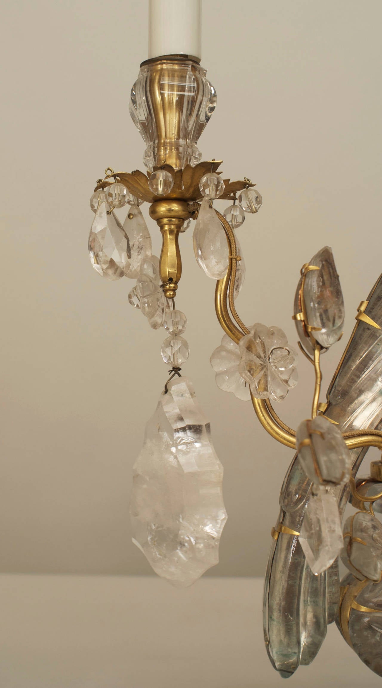 Art Deco A Lovely Pair of French Crystal Bird Candelabra