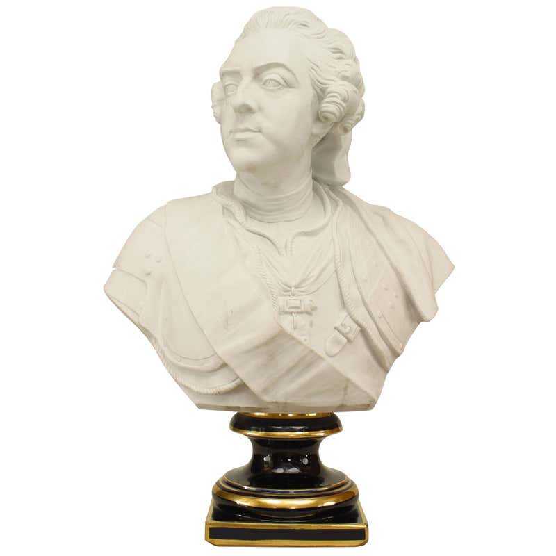 Late 19th Century Porcelain Bust of King Louis XV at 1stDibs