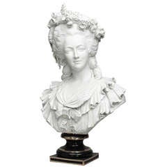 19th Century Life-Sized Porcelain Bust of a French Noblewoman 3