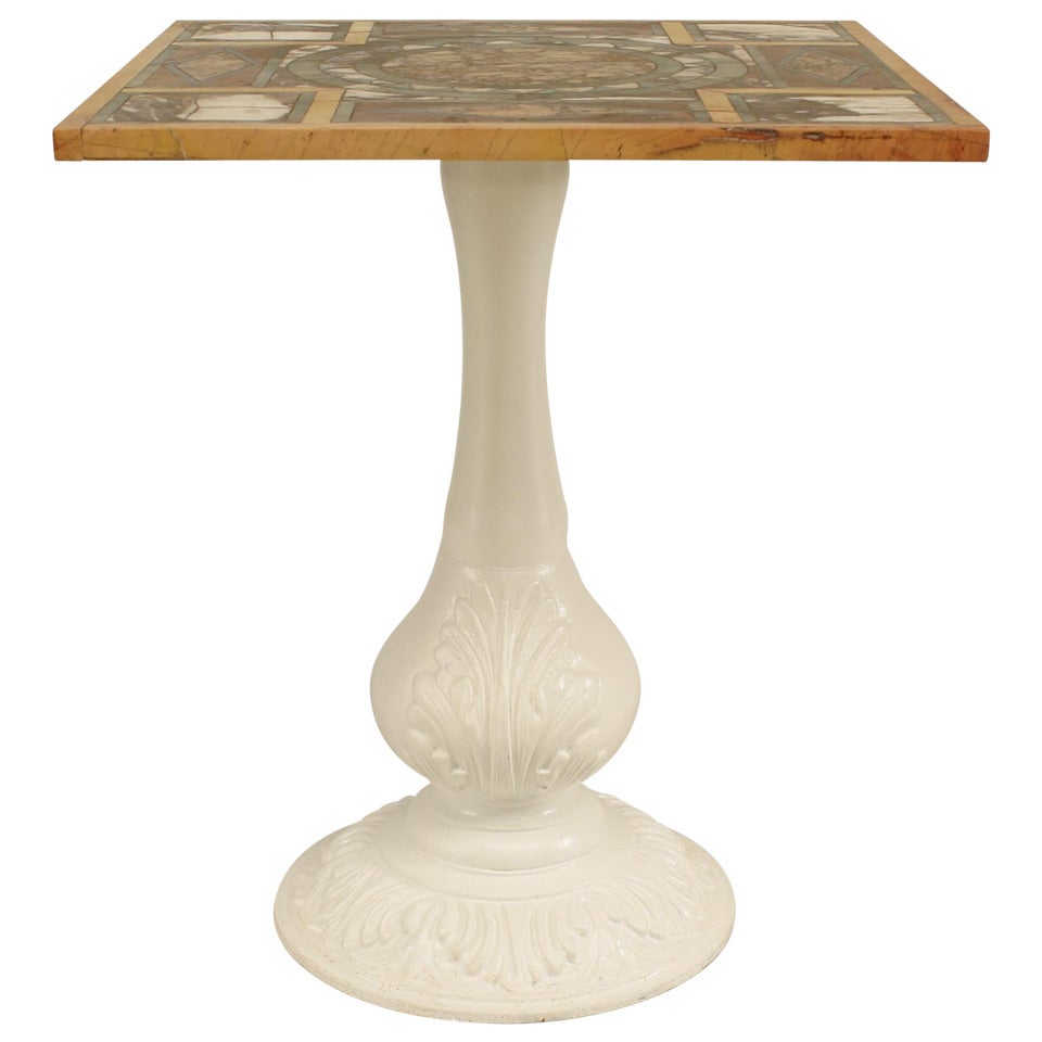 Italian Neo-Classic Marble End Table For Sale