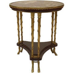 19th c. Bronze-Trimmed Mahogany End Table 8