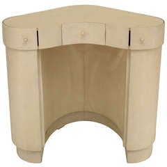 Diminutive Italian Art Deco Parchment Veneered Dressing Table 4