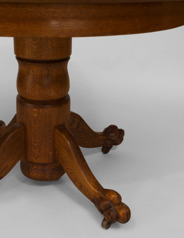 1920's American Clawfooted Dining Table In Excellent Condition In New York, NY