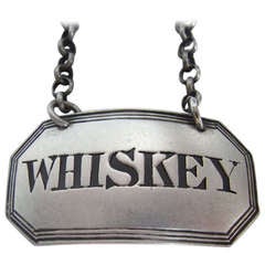 Antique A George IV Wine Label made in London in 1828 by Mary Ann 
Charles Reilly