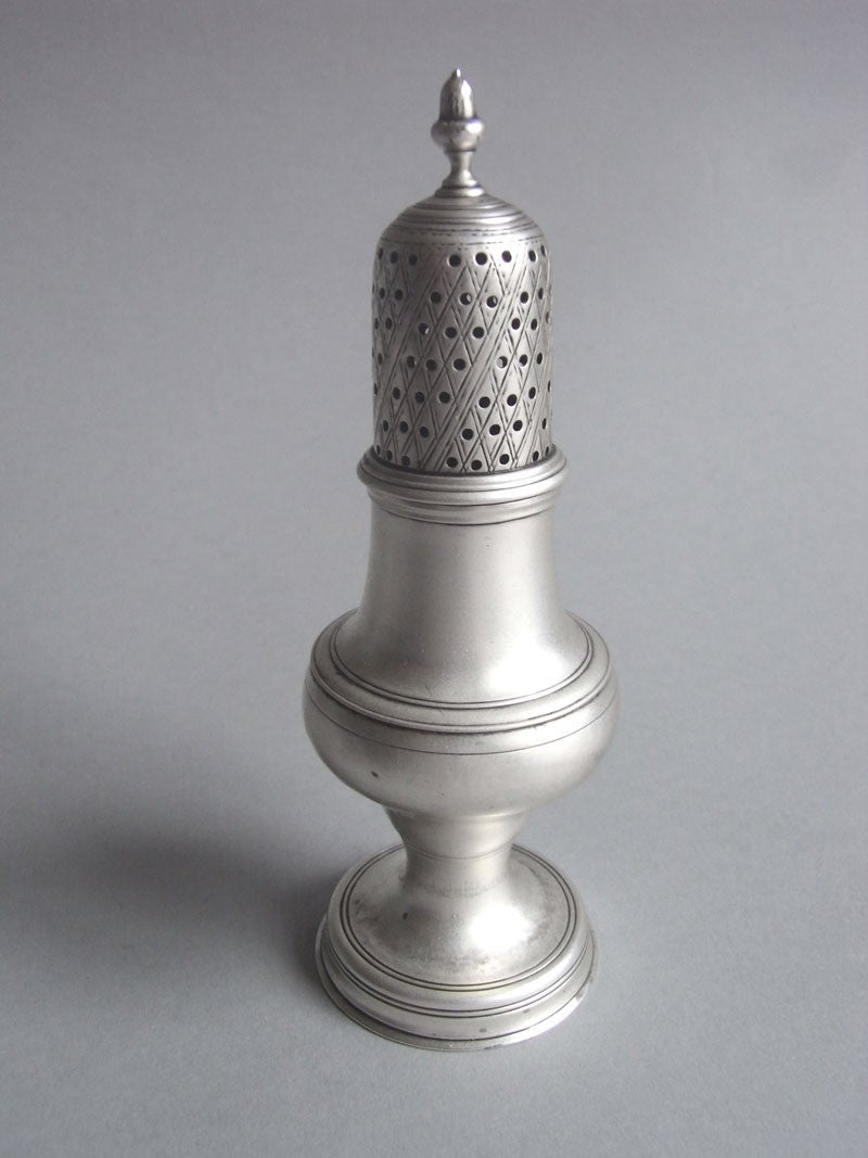 HESTER BATEMAN. A George III Pepper Caster made in London in 1784 by Hester Bateman