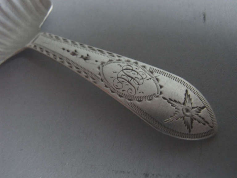 A rare George III Caddy Spoon made in Dublin circa 1795 by William Hamey