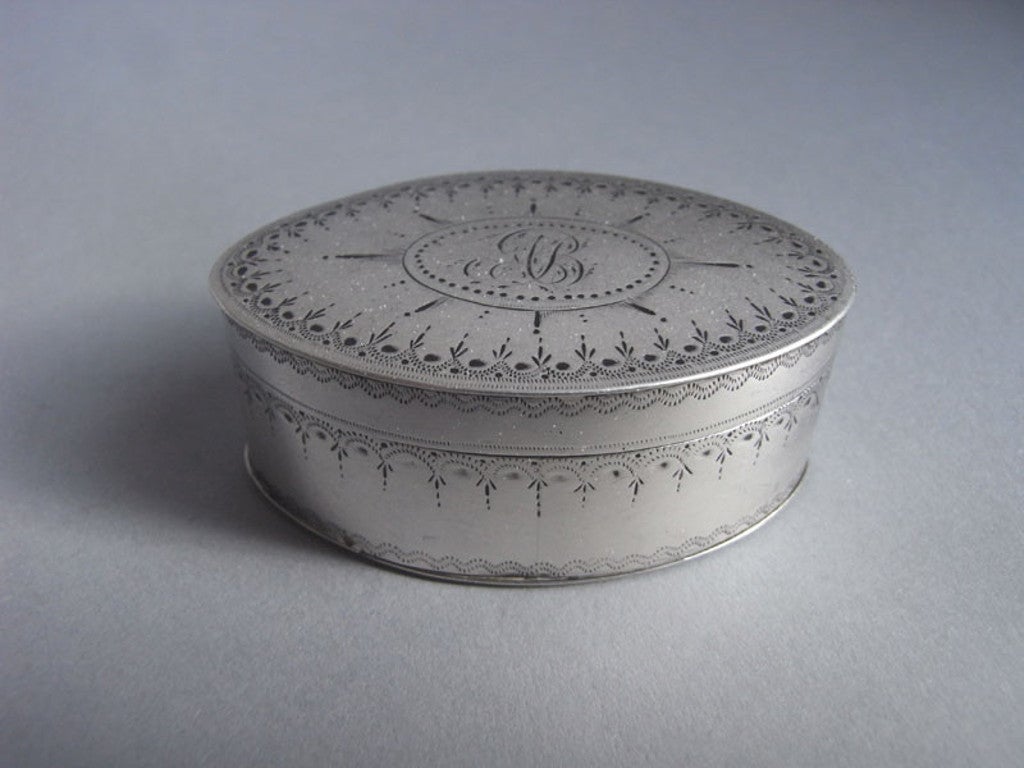 A very fine George III Pocket Nutmeg Grater made in London in 1785 by William Key