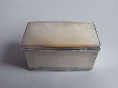 A Georgian silver mounted Mother of Pearl Box made circa 1830
