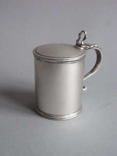 An early George III Mustard Pot made in London in 1765 by John Delmester.