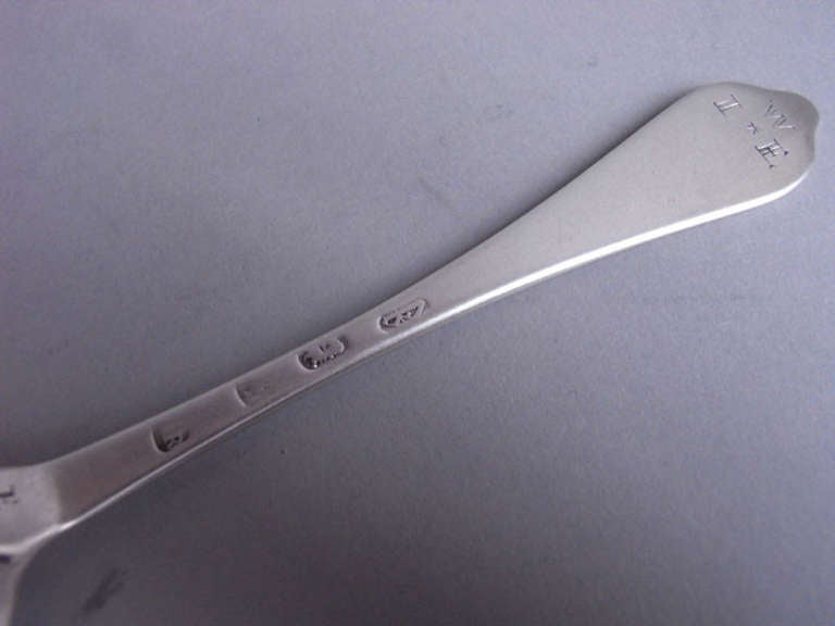 A fine Queen Anne Britannia Standard Dognose Spoon made in London in 1705 by Andrew Archer.