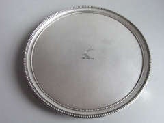 HESTER BATEMAN. A rare George III Double Bead Salver made in London in 1782 by Hester Bateman.