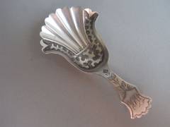 A very rare George IV Caddy Spoon made in Birmingham in 1829 by Taylor & Perry.
