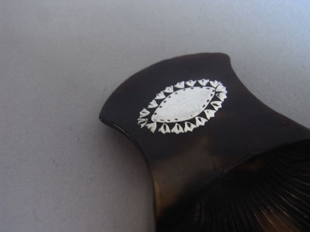 A rare George III Tortoiseshell pique Caddy Spoon made, most probably in London