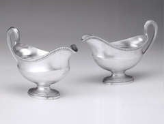 A very fine pair of George III Cast Sauceboats made in London in 1778 by Wakelin & Taylor.