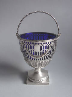 A very fine George III Neo-Classical Sugar Basket made by Burrage Davenport.