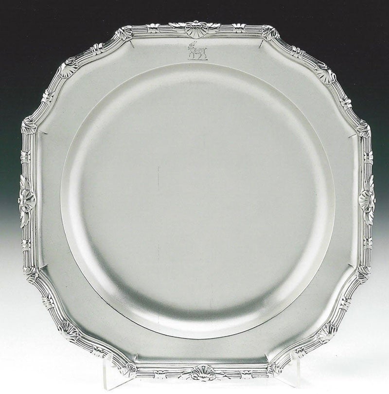 PAUL DE LAMERIE. An important George II Serving Plate made by Paul De Lamerie