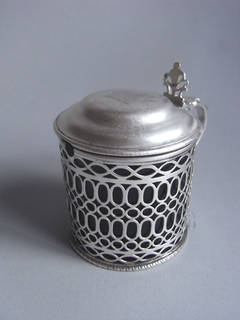 A George III Mustard Pot made in London in 1773 by William Vincent.