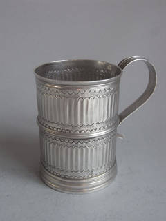 A rare William III Britannia Standard Drinking Mug made by John Cory