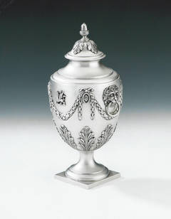 A rare George III Neo Classical Tea Vase/Caddyn by Peter Gillois.