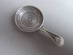 Antique A rare Neo Classical "Frying Pan" Caddy Spoon made in Birmingham in 1807