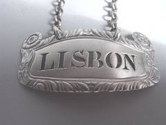 A very rare early George III Lisbon Wine Label made by Margaret Binley Antique A very rare early George III Lisbon Wine Label made by Margaret Binley