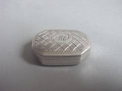 Antique A George III Vinaigrette made in Birmingham in 1801 by Samuel Pemberton.
