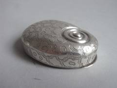 Antique A rare George III "Snail Shell" Snuff Box made by Matthew Linwood.